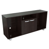 Mesa para TV Wengue 140x140cm Para TV Hasta 60 Pulgadas con Un Cajón con Ranuras para Cables y con Patas - Muebles de TV | Bylmo