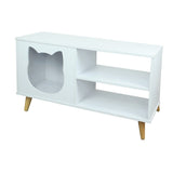 Mesa para TV Pet Blanco 39 cm con Espacio para Mascota - Muebles de TV | Bylmo