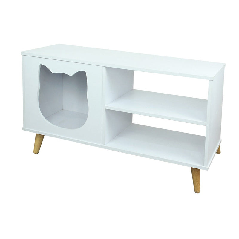 Mesa para TV Pet Blanco 39 cm con Espacio para Mascota
