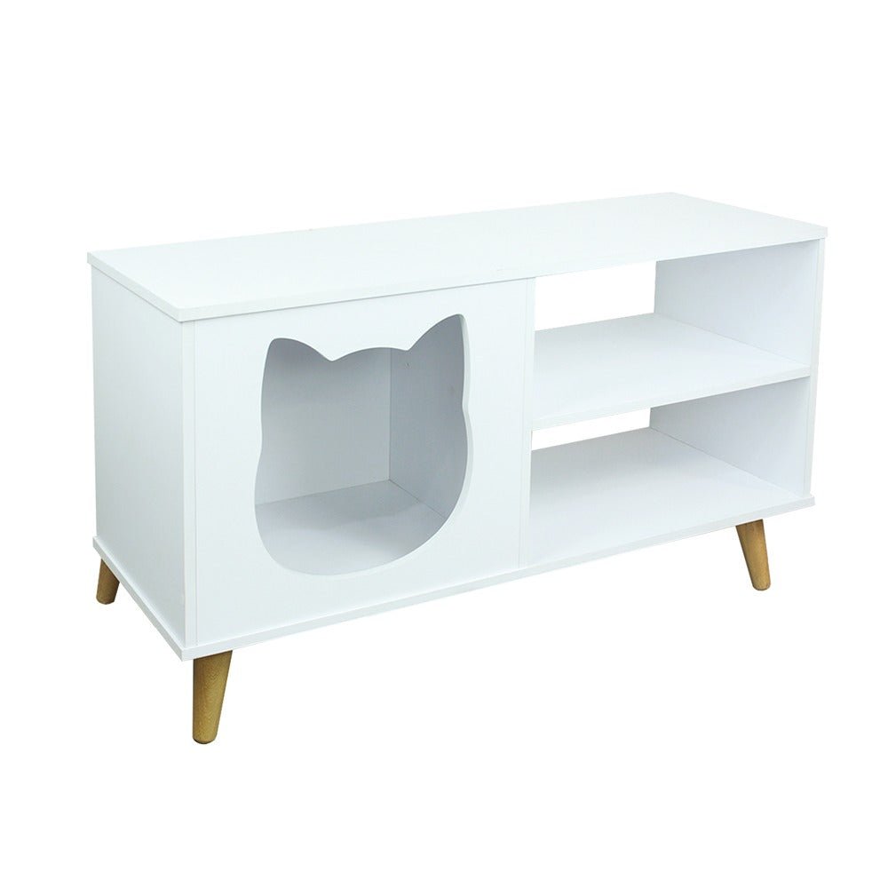 Mesa para TV Pet Blanco 39 cm con Espacio para Mascota - Muebles de TV | Bylmo