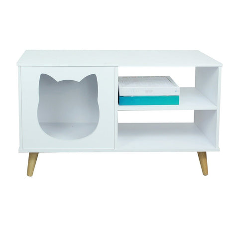 Mesa para TV Pet Blanco 39 cm con Espacio para Mascota - Muebles de TV | Bylmo