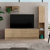 Mesa para TV Noce 47x9cm Para TV Hasta 70 Pulgadas con Cuatro Cajones - Muebles de TV | Bylmo