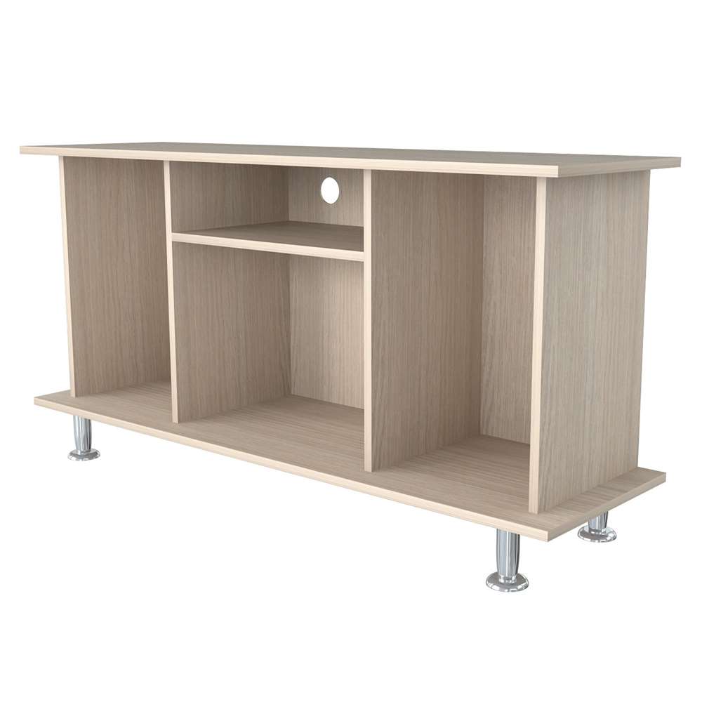 Mesa para TV Arena 120x120cm Para TV Hasta 42 Pulgadas sin Cajones con Ranuras para Cables y con Patas - Muebles de TV | Bylmo