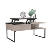 Mesa de Centro Ceniza y Wengue 105.1x45.7cm Rectangular Transformable Con Patas - Mesas | Bylmo