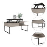 Mesa de Centro Ceniza y Wengue 105.1x45.7cm Rectangular Transformable Con Patas - Mesas | Bylmo