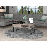 Mesa de Centro Ceniza y Wengue 105.1x45.7cm Rectangular Transformable Con Patas - Mesas | Bylmo