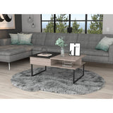 Mesa de Centro Ceniza y Wengue 105.1x45.7cm Rectangular Transformable Con Patas - Mesas | Bylmo