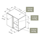 Mesa de Noche Amaretto 49x53cm con Dos Compartimientos y con Una Puerta - Mesas de Noche | Bylmo