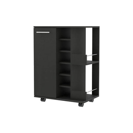 Bar Wengue 60x82.1cm con Un Cajón y con Seis Portabotellas - Bares | Bylmo