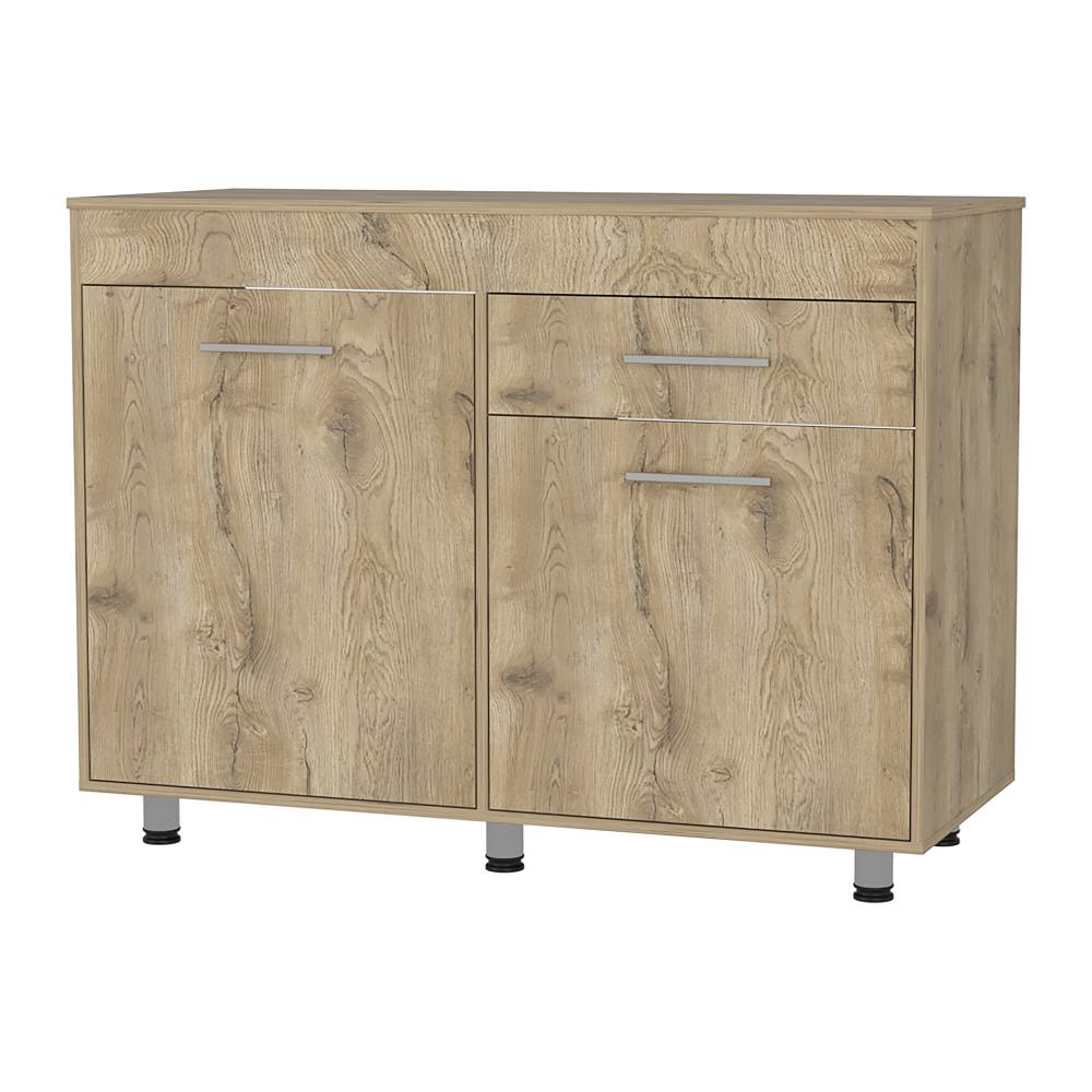 Mueble Inferior con Dos Puertas y Un Cajón Orión Macadamia 120 cm - Cocinas | Bylmo