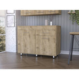 Mueble Inferior con Dos Puertas y Un Cajón Orión Macadamia 120 cm - Cocinas | Bylmo