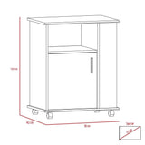 Mueble Microondas Blanco y Bellota 60x73.5cm sin Cajones y con Un Puertas - Muebles Organizadores | Bylmo
