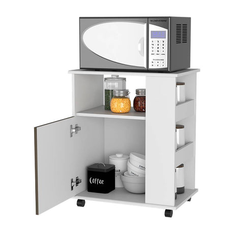 Mueble Microondas Z Plus Blanco y Bellota 60x73.5cm sin Cajones y con Un Puertas - Muebles Organizadores | Bylmo