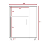 Mueble Microondas Z Plus Blanco y Bellota 60x73.5cm sin Cajones y con Un Puertas - Muebles Organizadores | Bylmo