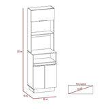 Mueble Microondas Tibet Rovere y Sombra 60 cm Con Tres Puertas y Entrepaños - Muebles Organizadores | Bylmo