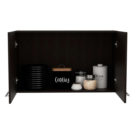 Mueble Auxiliar Manchester Wengue 100x60cm con Un Entrepaño y Un Compartimiento - Muebles Organizadores | Bylmo