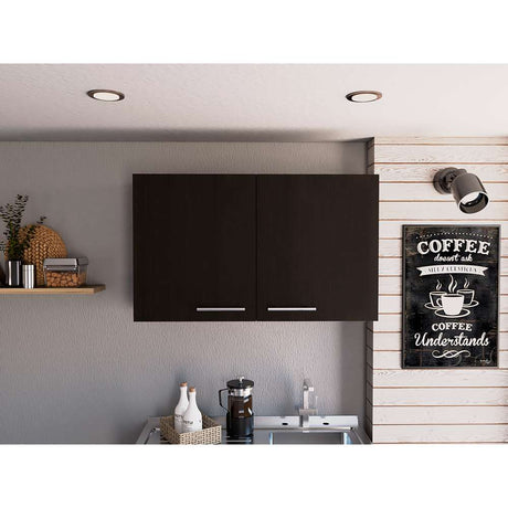 Mueble Auxiliar Manchester Wengue 100x60cm con Un Entrepaño y Un Compartimiento - Muebles Organizadores | Bylmo