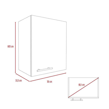 Mueble Auxiliar Manchester Ceniza 50 cm con Una Puerta - Cocinas | Bylmo
