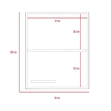 Mueble Auxiliar Manchester Blanco 50x60cm con Un Entrepaño y Dos Compartimientos - Muebles Organizadores | Bylmo