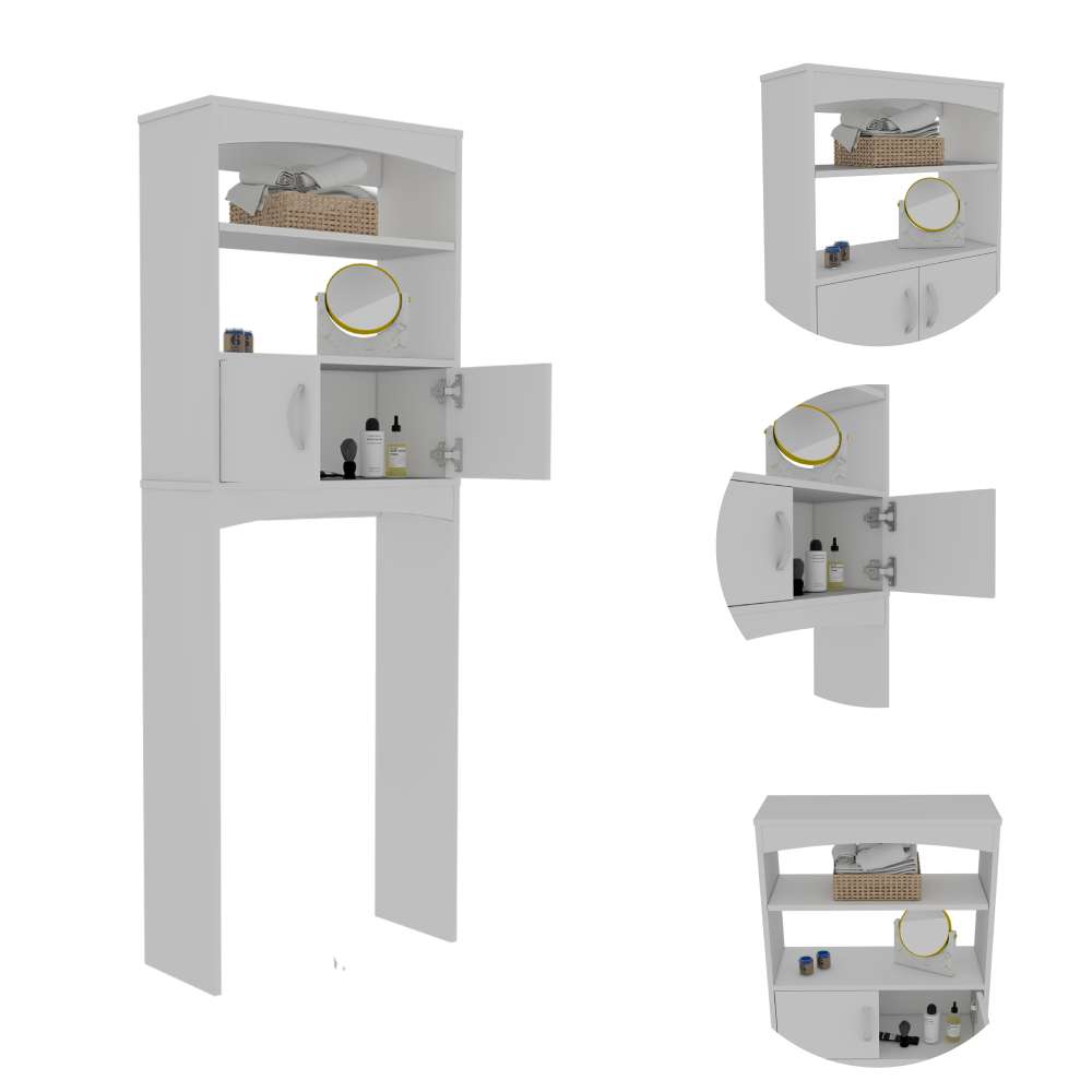 Ahorrador de Espacio para Baño Malta Blanco 60.6x165cm con Un Cajón y con Un Entrepaño - Gabinetes | Bylmo