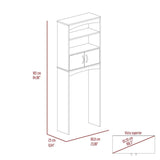 Ahorrador de Espacio para Baño Malta Blanco 60.6x165cm con Un Cajón y con Un Entrepaño - Gabinetes | Bylmo