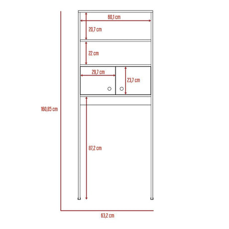 Mueble Rivera Wengue 62 cm con Dos Puertas y Entrepaños - Gabinetes | Bylmo