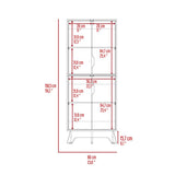 Alacena Pamplona Duna y Blanco 60x150.5cm sin Cajones y con Cuatro Puertas - Muebles Organizadores | Bylmo