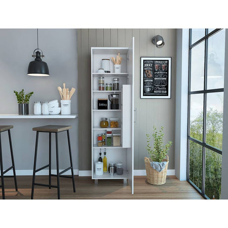 Alacena Maceo Plus Blanco 50x180cm con Una Puerta - Muebles Organizadores | Bylmo