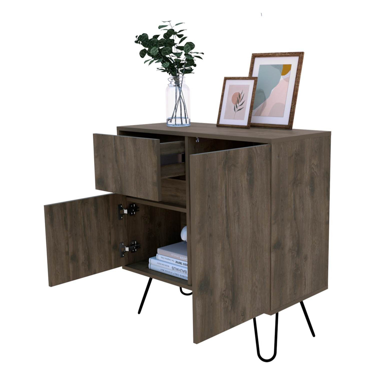 Aparador Andorra Bellota 80x80cm con Un Cajón y con Dos Compartimientos - Barras y Muebles Auxiliares | Bylmo