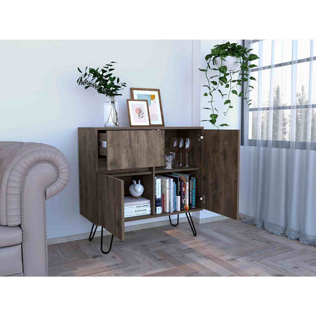 Aparador Andorra Bellota 80x80cm con Un Cajón y con Dos Compartimientos - Barras y Muebles Auxiliares | Bylmo