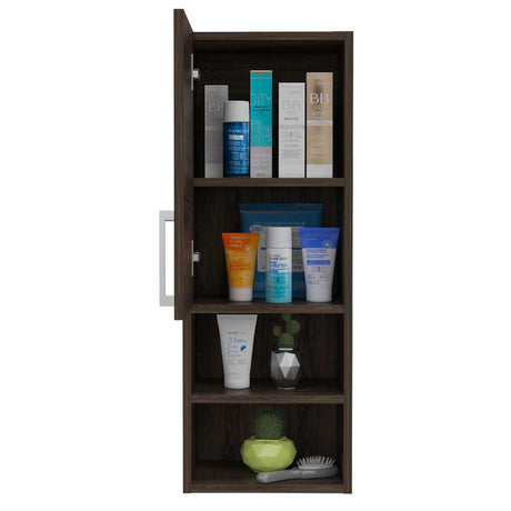 Gabinete de Baño Barcelona Coñac 30x81.5cm Rectangular sin Espejo y con Dos Entrepaños - Gabinetes | Bylmo