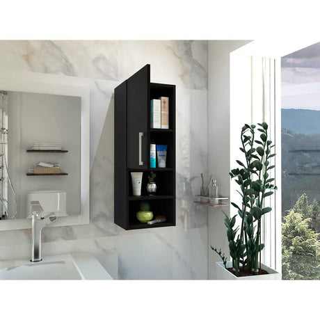 Gabinete de Baño Barcelona Wengue 30x81.5cm Rectangular sin Espejo y con Dos Entrepaños - Gabinetes | Bylmo