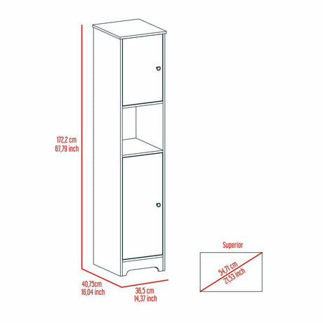 Mueble Auxiliar para Baño Ibis Duna 36.5x172.2cm sin Cajones y sin Entrepaños - Gabinetes | Bylmo