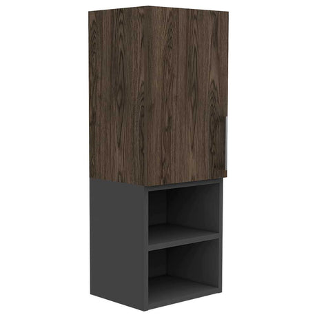 Gabinete de Baño Madrid Coñac y Plomo 30x80cm Rectangular con Dos Entrepaños - Gabinetes | Bylmo