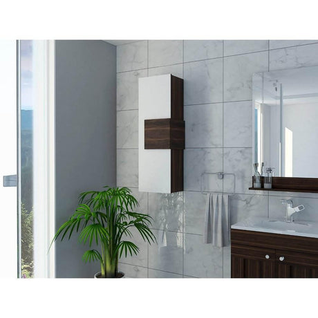 Mueble Auxiliar Vanguard Blanco y Habano 32 cm con Una Puerta - Gabinetes | Bylmo