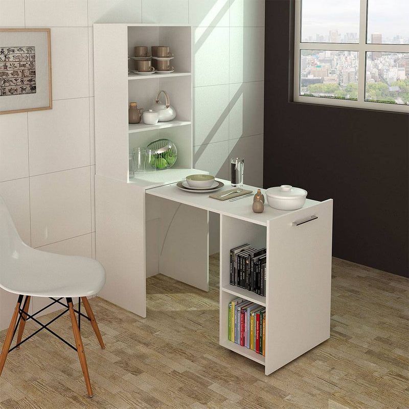 Mueble Auxiliar Boston Blanco 136 cm Transformable