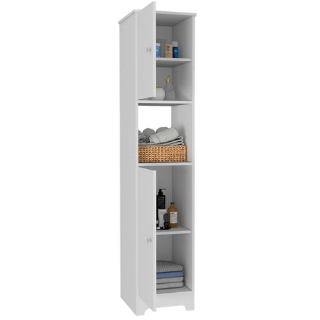 Mueble Auxiliar para Baño Ibis Blanco 36.5x172.6cm sin Cajones y con Dos Entrepaños - Gabinetes | Bylmo