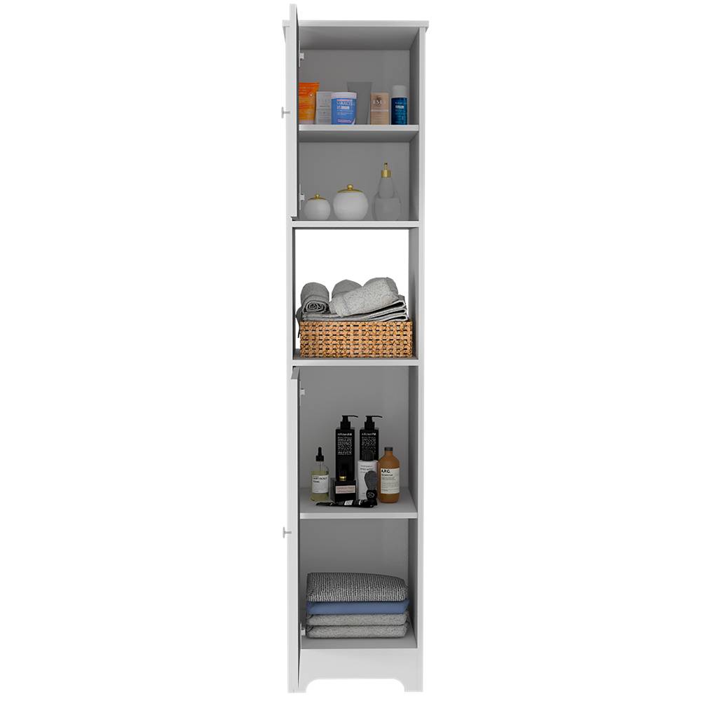 Mueble Auxiliar para Baño Ibis Blanco 36.5x172.6cm sin Cajones y con Dos Entrepaños - Gabinetes | Bylmo