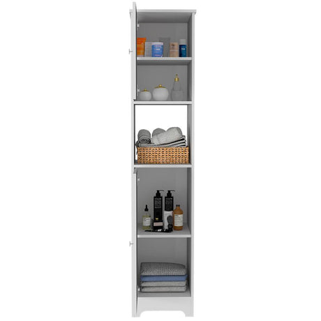 Mueble Auxiliar para Baño Ibis Blanco 36.5x172.6cm sin Cajones y con Dos Entrepaños - Gabinetes | Bylmo