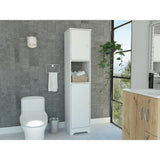 Mueble Auxiliar para Baño Ibis Blanco 36.5x172.6cm sin Cajones y con Dos Entrepaños - Gabinetes | Bylmo