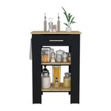 Mueble Auxiliar de Cocina 23 Cala Wengue 65 cm con Un Cajón y Dos Entrepaños - Barras y Muebles Auxiliares | Bylmo