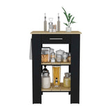 Mueble Auxiliar de Cocina 23 Cala Wengue 65 cm con Un Cajón y Dos Entrepaños - Barras y Muebles Auxiliares | Bylmo