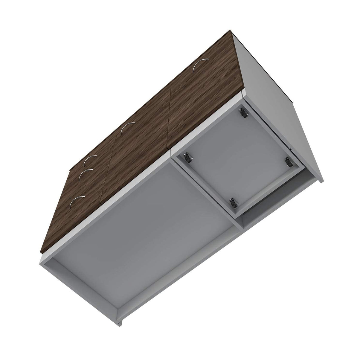 Mueble Auxiliar de Cocina Grecia Coñac 116 cm con Tres Cajones, un Cajón Grande y un Cajón Móvil - Barras y Muebles Auxiliares | Bylmo