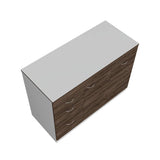 Mueble Auxiliar de Cocina Grecia Coñac 116 cm con Tres Cajones, un Cajón Grande y un Cajón Móvil - Barras y Muebles Auxiliares | Bylmo