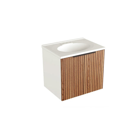 Mueble Chicago Blanco y Cafe 62 cm con Dos Puertas - Gabinetes | Bylmo