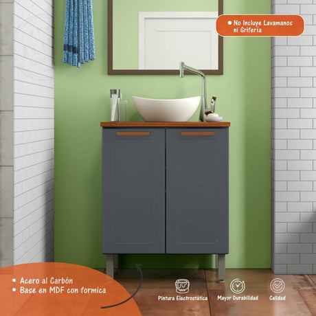 Mueble Salo Grafito 70 cm con Dos Puertas - Gabinetes | Bylmo