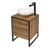 Mueble New York Amareto y Negro 60 cm con Una Puerta - Gabinetes | Bylmo