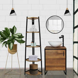 Mueble New York Amareto y Negro 60 cm con Una Puerta - Gabinetes | Bylmo