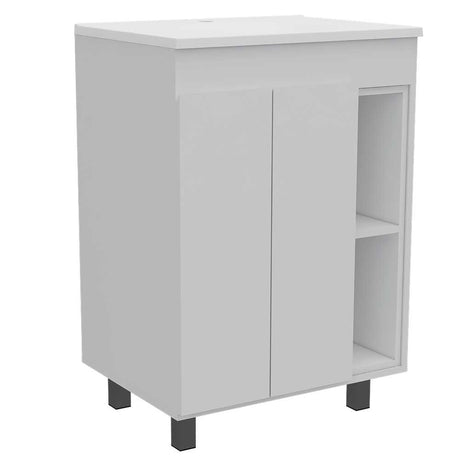 Mueble Meka Blanco 60 cm con Dos Puertas y Entrepaños - Gabinetes | Bylmo
