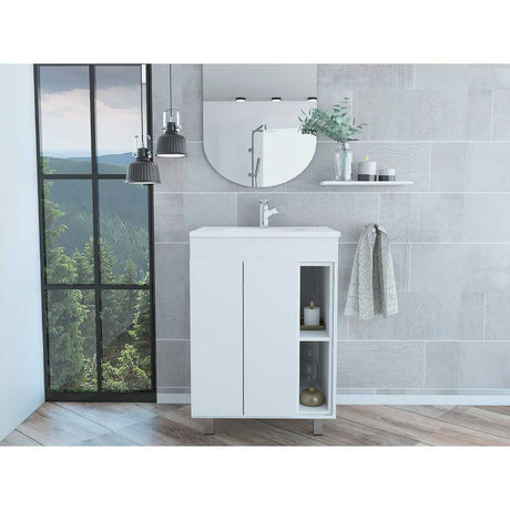 Mueble Meka Blanco 60 cm con Dos Puertas y Entrepaños - Gabinetes | Bylmo
